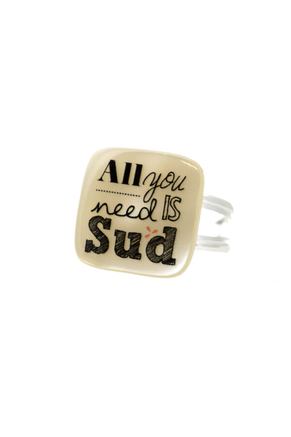 Bague All you need is sud blanc – Image 4
