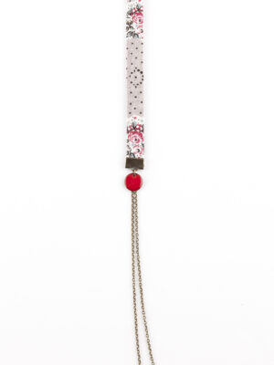 Zoom sautoir Batisto gris liberty, bijoux du sud, bijoux éthique, au sud