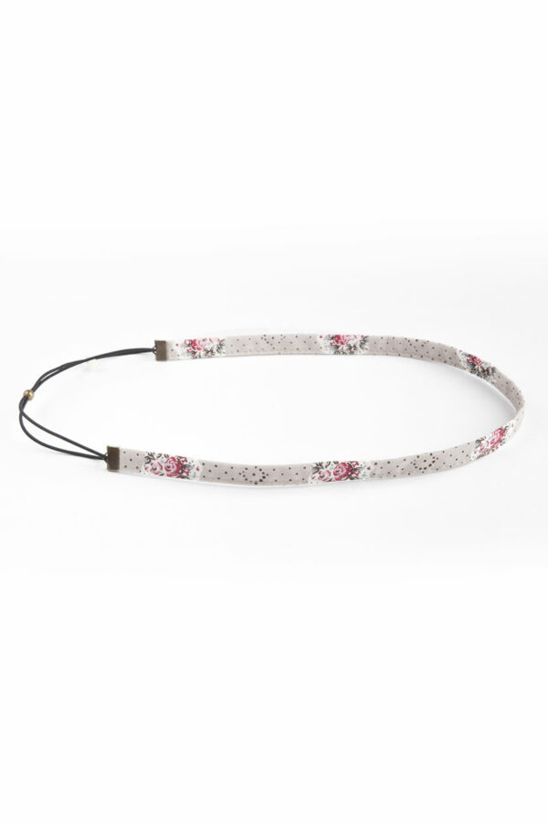 Bandeau cheveux gris fleuri headband L'Eyraguais