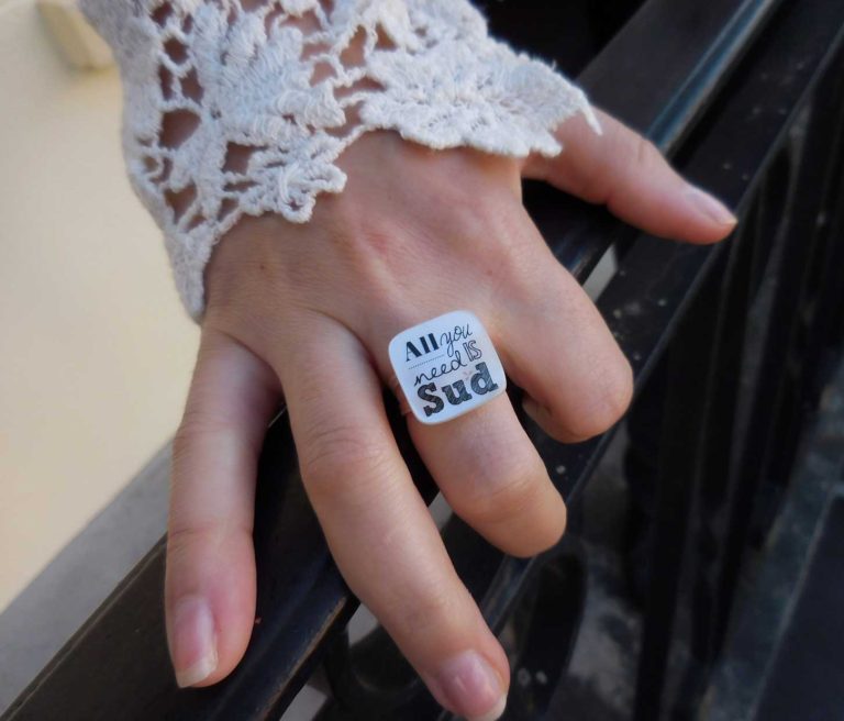 Bague All you need is sud blanc – Image 2