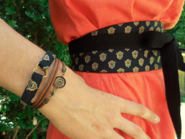 bracelet provencal noir Tu me fends le coeur – Image 4