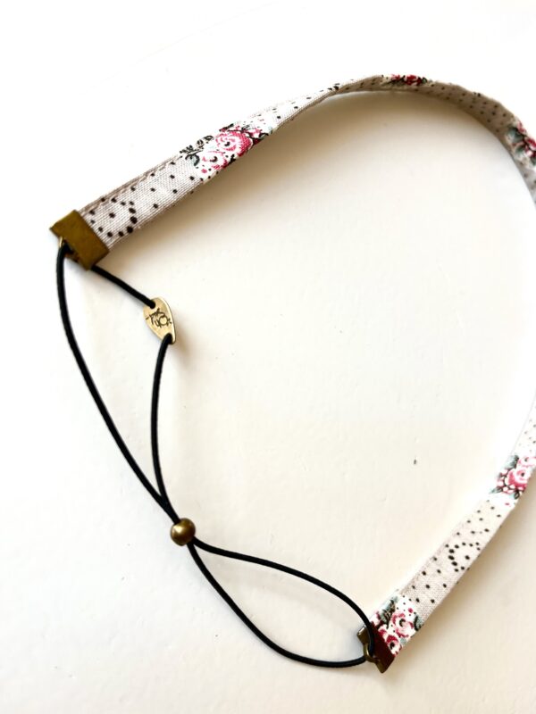 Bandeau cheveux gris fleuri headband L'Eyraguais – Image 2