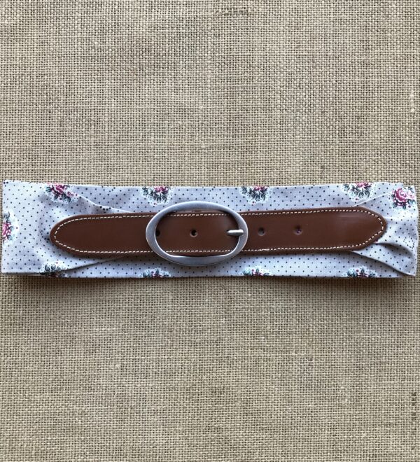 ceinture femme provence tissu provençal made in france cuir végétal