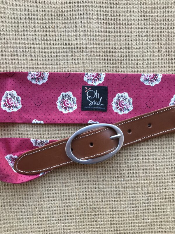 Ceinture cuir tissu provençal – Image 5