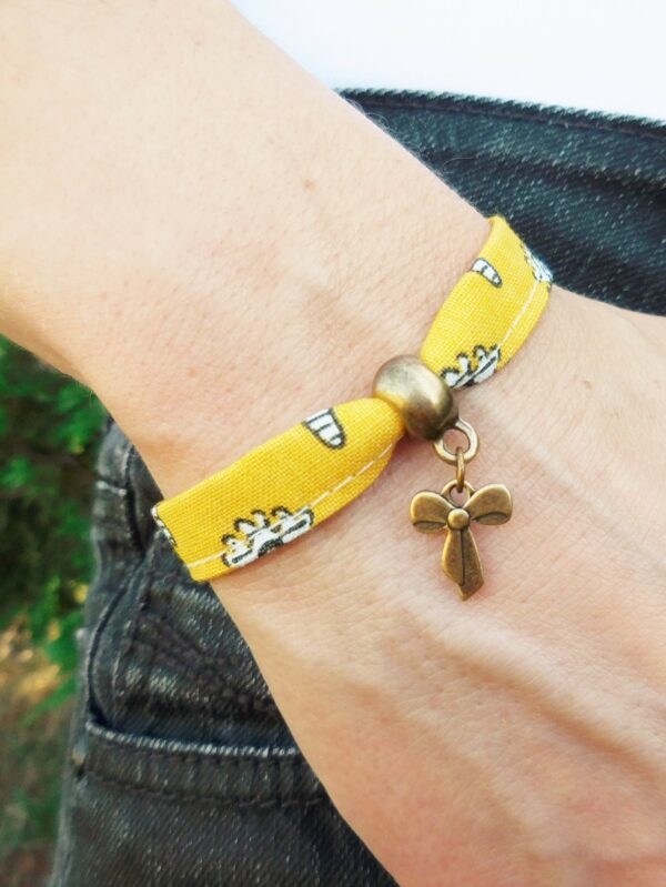 braceletl iberty jaune bohème hippie chic