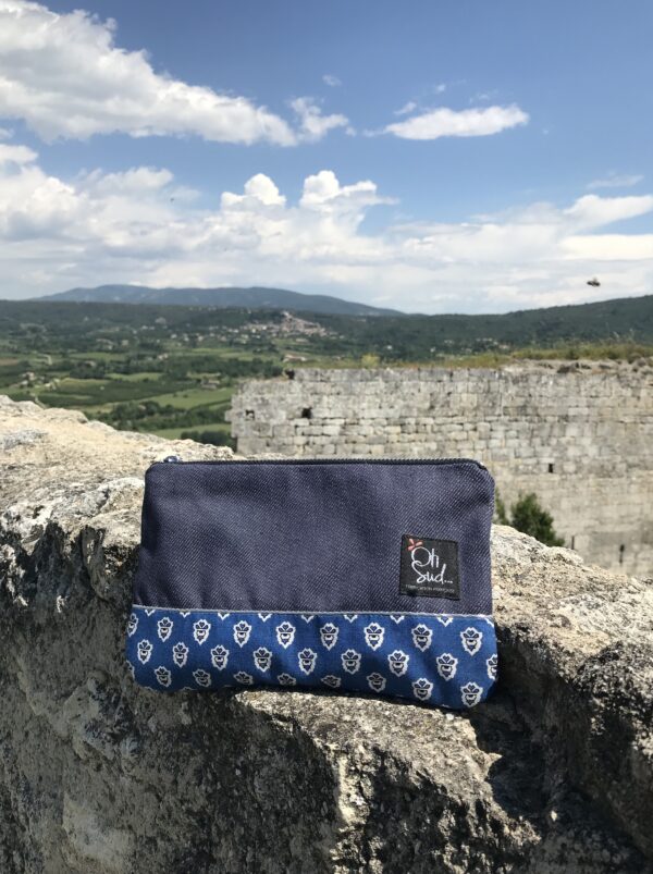 liberty, toile de jean, pochette en jean