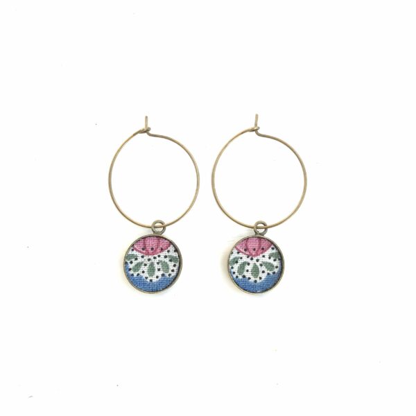 boucles d'oreilles textile made in france