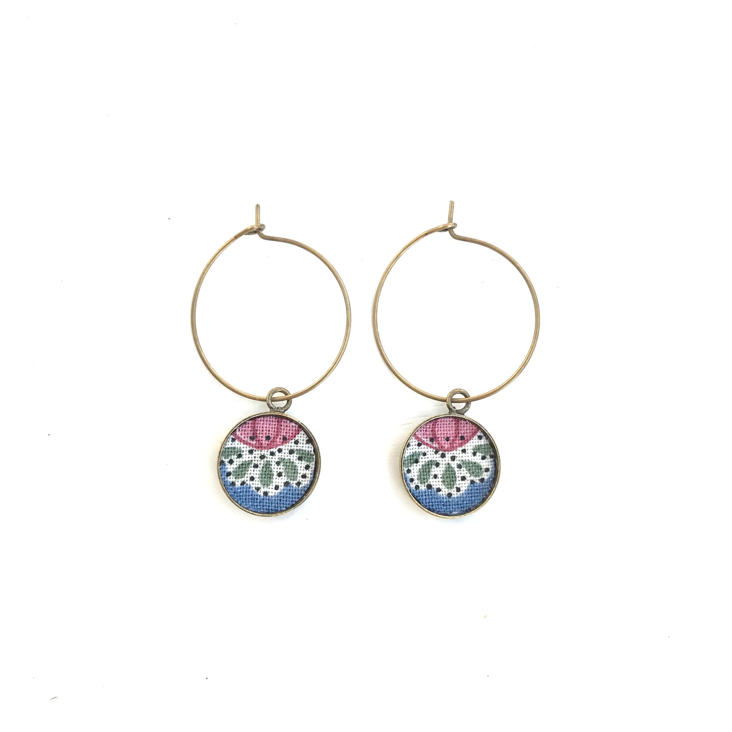 boucles d'oreilles textile made in france