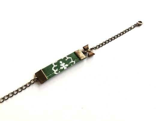 bracelet liberty vert noeud metal