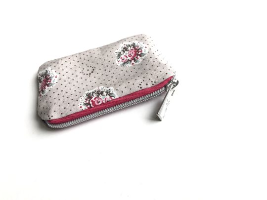 mini pochette liberty gris fleuri