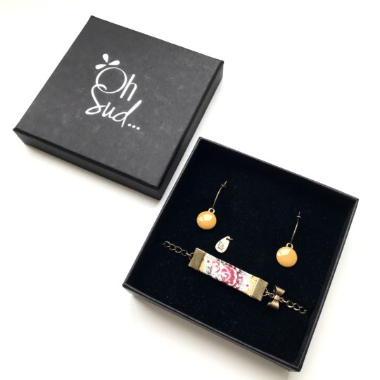 coffret bijoux provence jaune