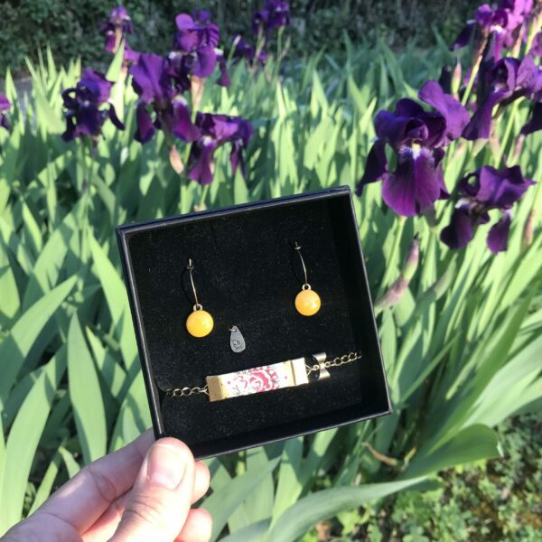 coffret bijoux provençaux Cézanne jaune