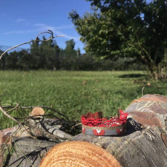 bracelet liberty rouge dentelle